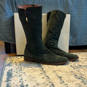 André Assous Dark Green Suede Boots size 38